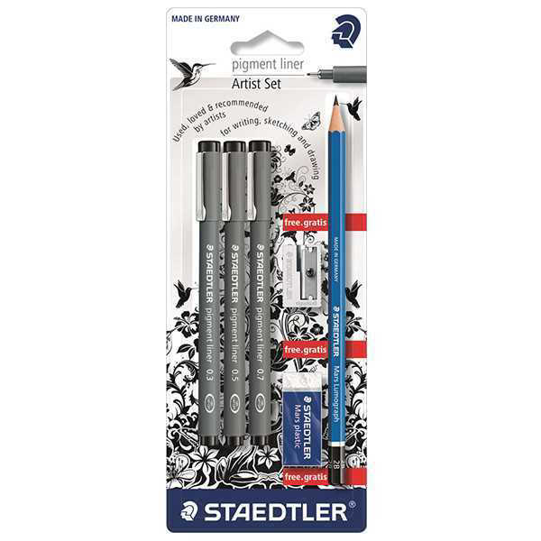 Picture of Staedtler Mars 308 Pigment Liner Artist Set