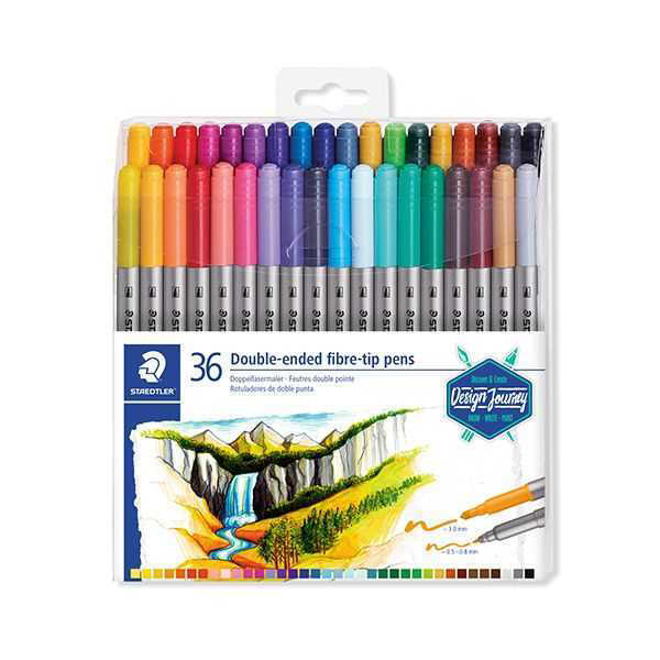 Picture of Staedtler Double Ended Fibre Tip Pens 36pk