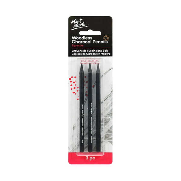 Picture of Mont Marte Woodless Charcoal Pencils 3pk