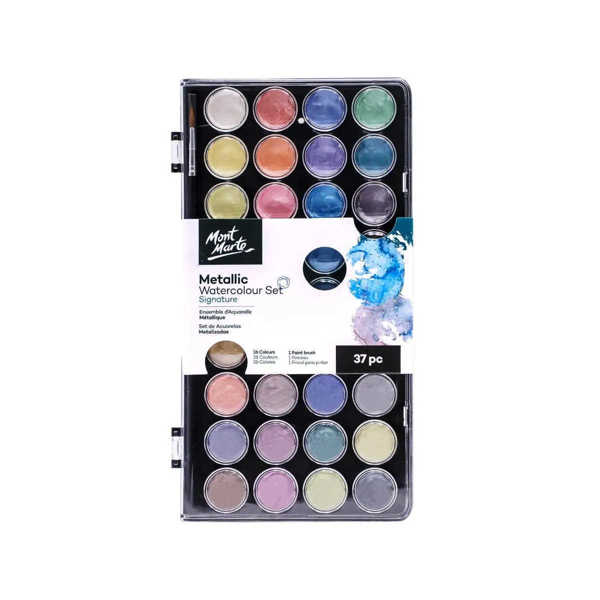 Picture of Mont Marte Metallic Watercolour Paint Set 37pce