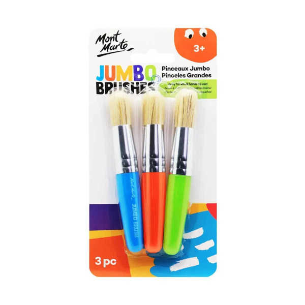 Picture of Mont Marte Kids Jumbo Brushes 3pc