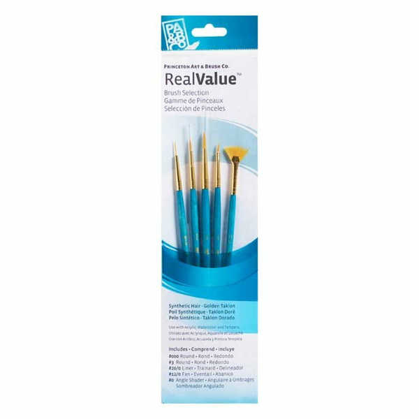 Picture of Princeton Real Value  Brush Set Cyan 5Pk