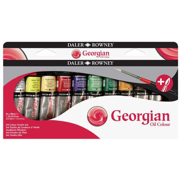 Picture of Daler Rowney Georgian Oil Colours Set 10x38ml Tubes