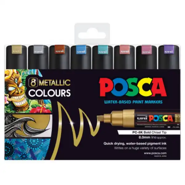 Picture of Uni Posca Paint Pen PC-8K Metallic Set 8pk