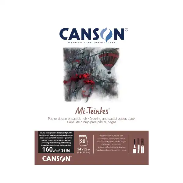 Picture of Canson Mi-Teintes Paper Pad Black