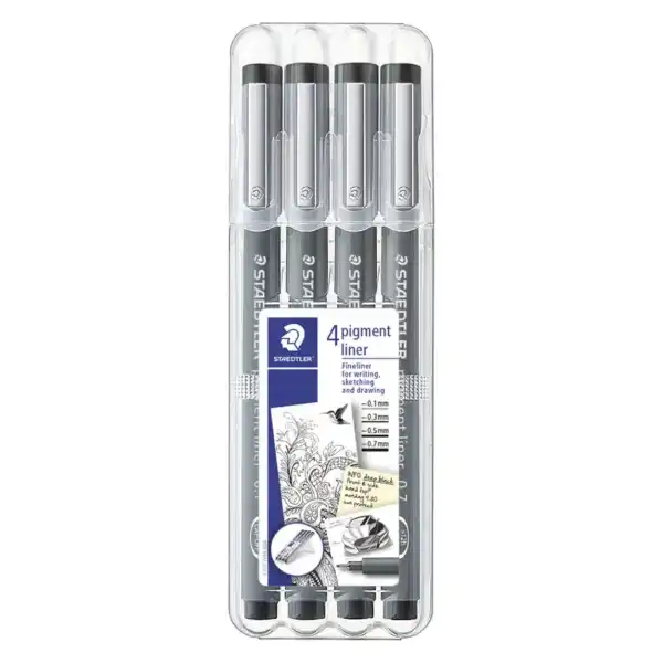 Picture of Staedtler 308 Pigment Liner Set 4pk