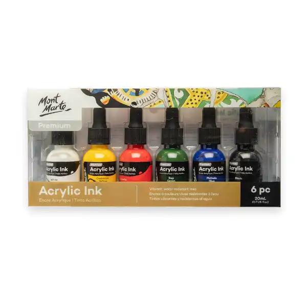 Picture of Mont Marte Acrylic Ink Set 6pk