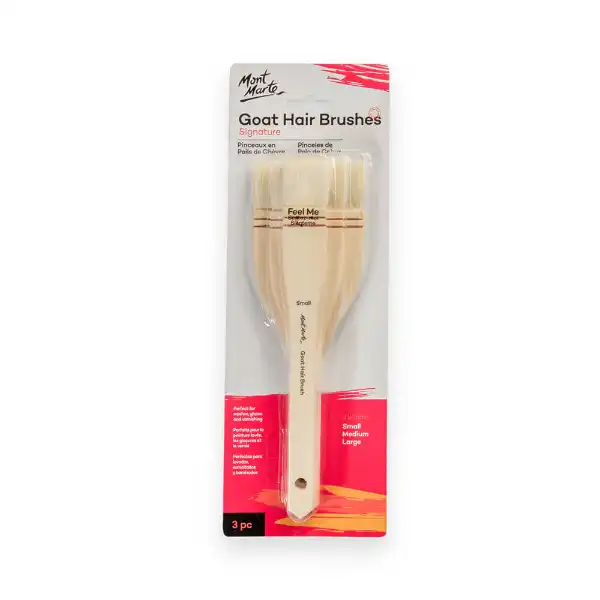 Picture of Mont Marte Studio Goat Hair Hake Brush Set 3pce