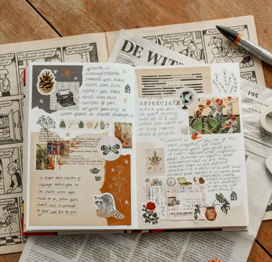 10 unique art journal ideas - collage art